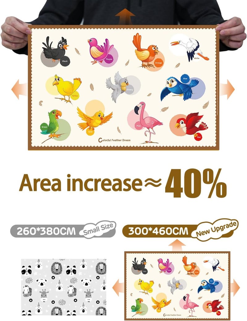 KAshack 45 Pack Sticky Disposable Placemats for Baby & Toddlers,Cute Color Bird Toddler Placemat 12"x18" Kids Table Mat for Party, Picnic Table, Restaurants Dining Table Travel Essentials for Toddlers - Image 3